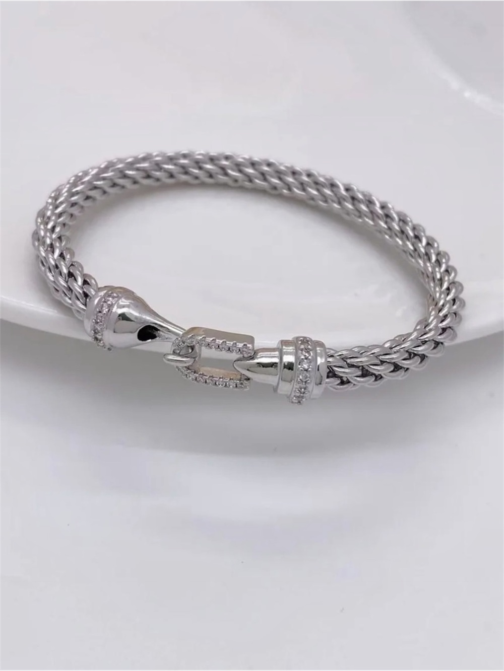 Twisted Rope Buckle Bracelet Gold Plated NWT - Picture 3 of 6